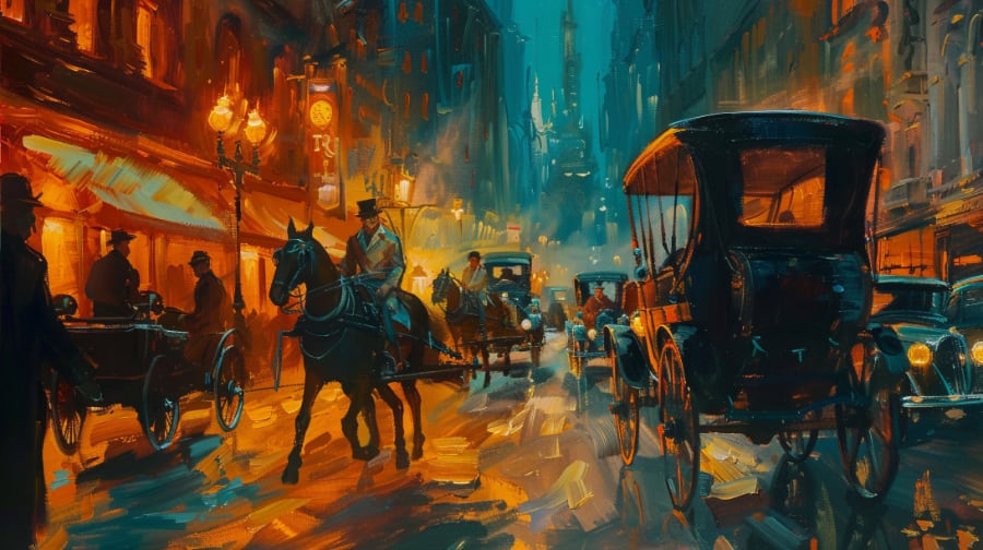 You are here ^ (in that horseless carriage on the right)